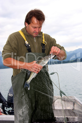 Berufsfischer bei der Arbeit