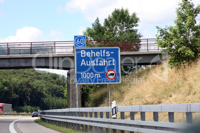 Behelfsausfahrt