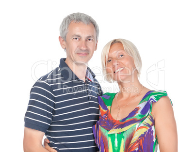 Smiling attractive middle-aged couple