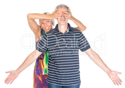 Playful middle-aged couple