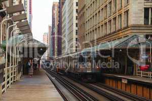 Subway station in Chicago