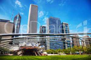 jay pritzker pavilion in millennium park in chicago