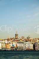 overview of old istanbul with galata tower
