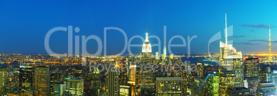 new york city cityscape in the night