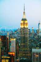 new york city cityscape in the night