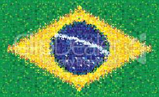 Brazil flag, vector texture