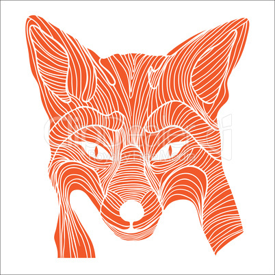 Fox animal sketch symbol