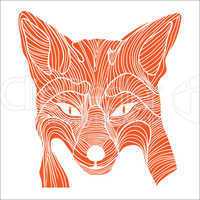 Fox animal sketch symbol