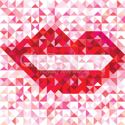 Seamless love pattern of geometric lip