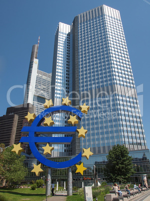 frankfurt am main, germany - july 5, 2013: the world famous building of the european central bank.