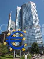 frankfurt am main, germany - july 5, 2013: the world famous building of the european central bank.