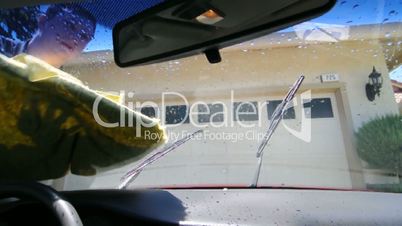 Drying a car's windshield