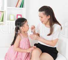 Child eating yoghurt