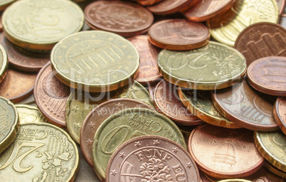 euro coins background