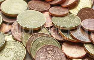 euro coins background