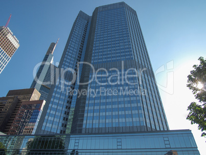 european central banking house in frankfurt