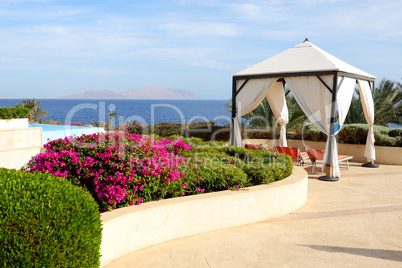 the sea view hut at luxury hotel, sharm el sheikh, egypt