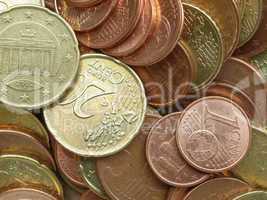 euro coins background