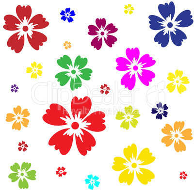 Flowers on a white background