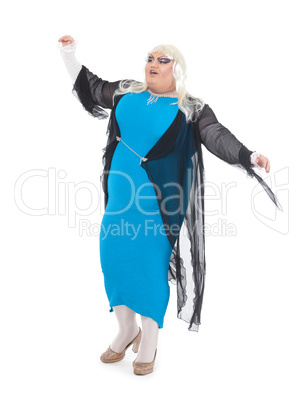 Drag queen dressed as a female singer