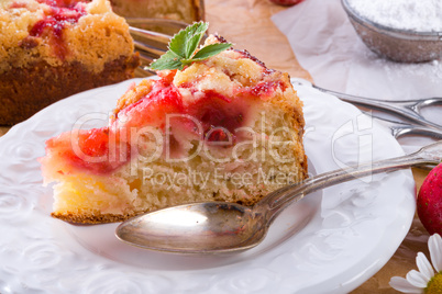 strawberry buttermilk cake with pistachios