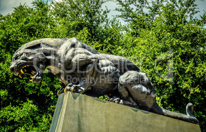 black panther statue