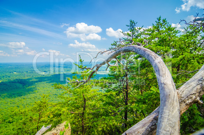 beautiful aerial landscape views from crowders mountain north ca