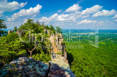 beautiful aerial landscape views from crowders mountain north ca