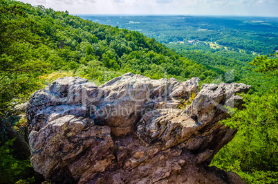 beautiful aerial landscape views from crowders mountain north ca