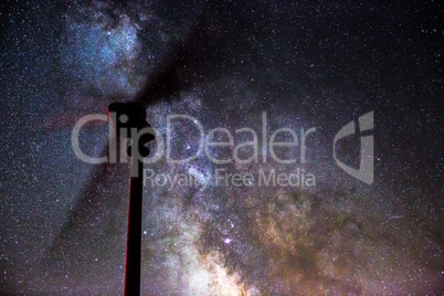 wind turbine with milky way 4