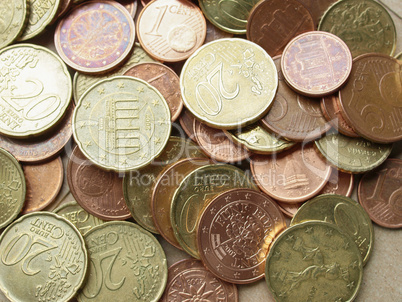 Euro coins background