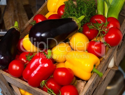 paprika tomatoes aubergines