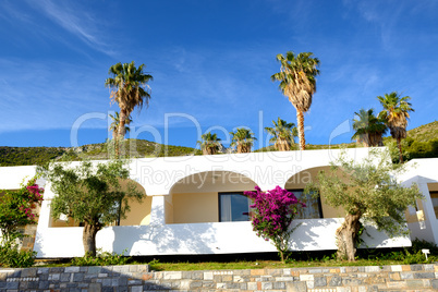 modern villa at luxury hotel, peloponnes, greece