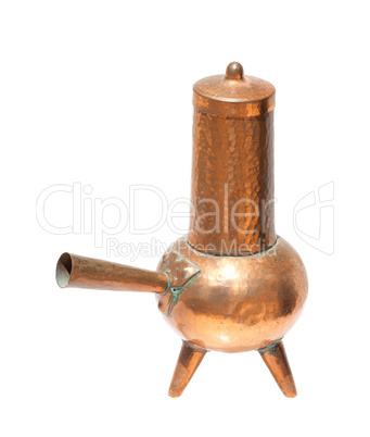 Antique copper coffeepot