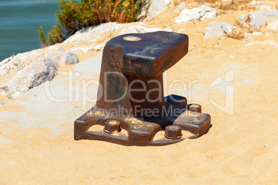 Old bollard at the pier