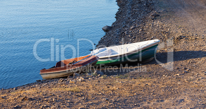 Parking of boats on the seashore