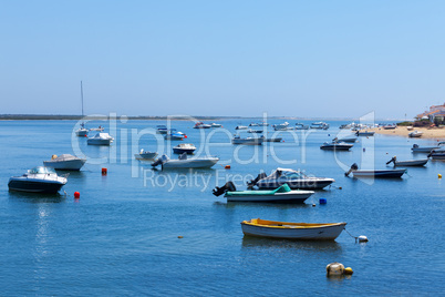 Mooring of boats near the shore