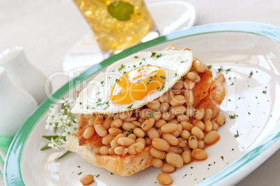 Egg On Baked Beans