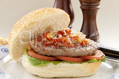 Hamburger With Ketchup