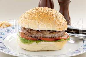 Sesame Roll Hamburger