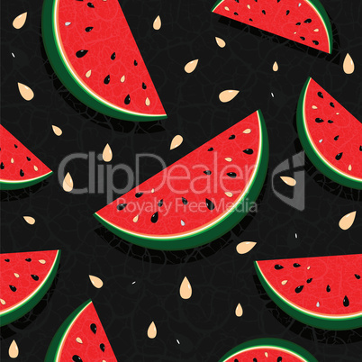 Fresh slices of red watermelon