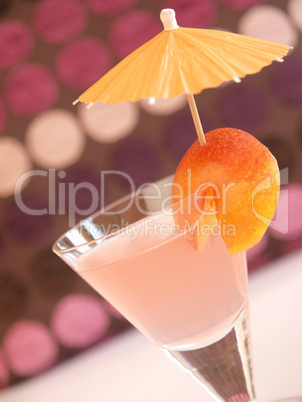 cocktail of peaches