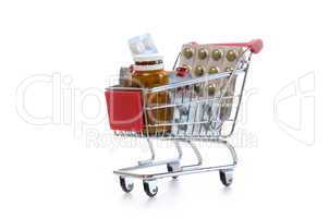 Shopping cart with pills