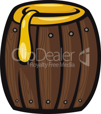 barrel of honey clip art cartoon illustration