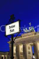 Berlin - Pariser Platz with Brandenburger Tor in background at b