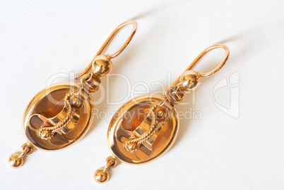 two golden earrings