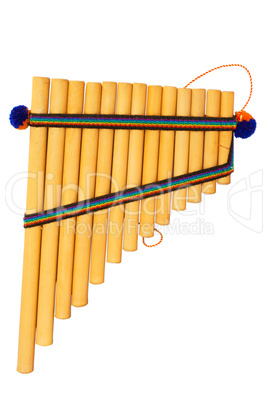 The panflute in the white backround