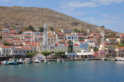 Hafen der Insel Chalki, Griechenland