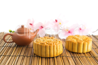 Traditional brown mooncakes