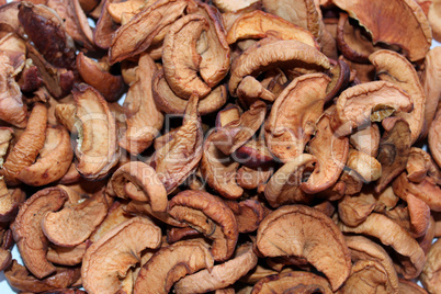 background from pieces of dried apples